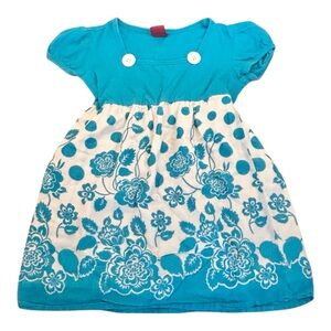 Forever Orchid Y2K Vintage Blue Floral‎ Dress